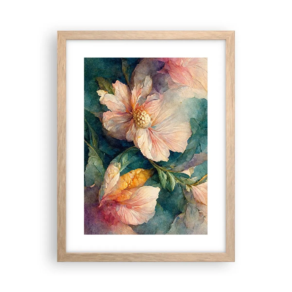 Plagát v ráme zo svetlého duba - Číra subtílnosť - 30x40 cm