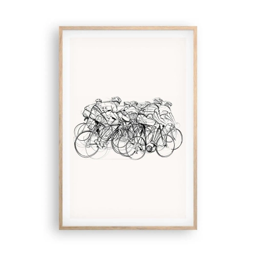 Plagát v ráme zo svetlého duba - Spoločne v tíme - 61x91 cm