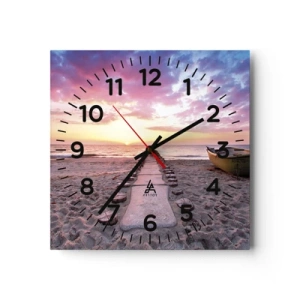 Nástenné hodiny - Okamih hlbokého zážitku - 30x30 cm