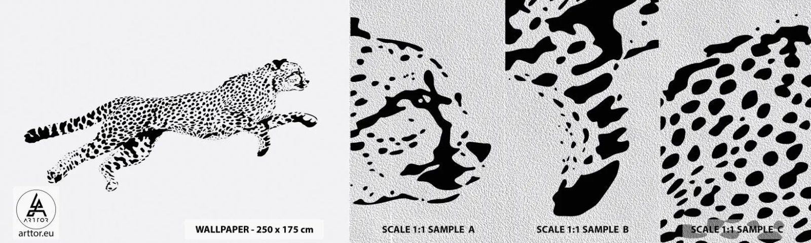 Vzorka fototapety Premium Sand - Najrýchlejší na Zemi - Zvieratá, Gepard, Divoká mačka - 100x30 cm