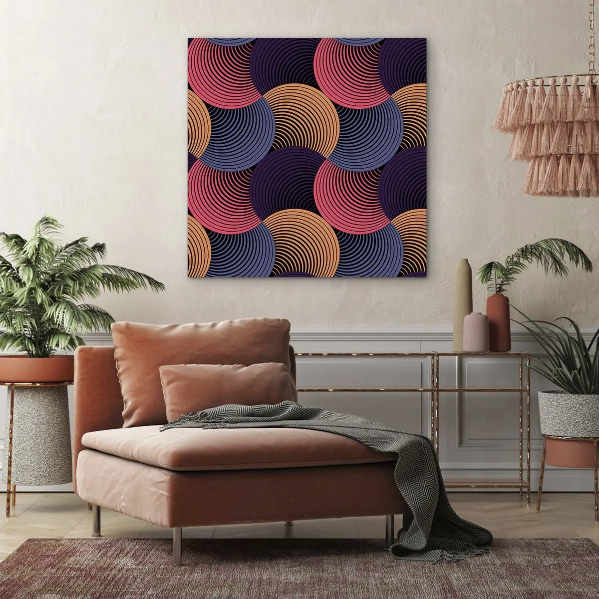 Obraz na plátne - V kruhovom rytme - 60x60 cm