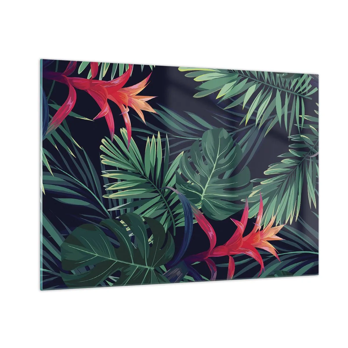 Obraz na skle - Vzplanúť v zelenom - 100x70 cm