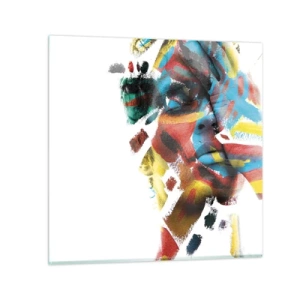 Obraz na skle - Pestrá osobnosť - 70x70 cm