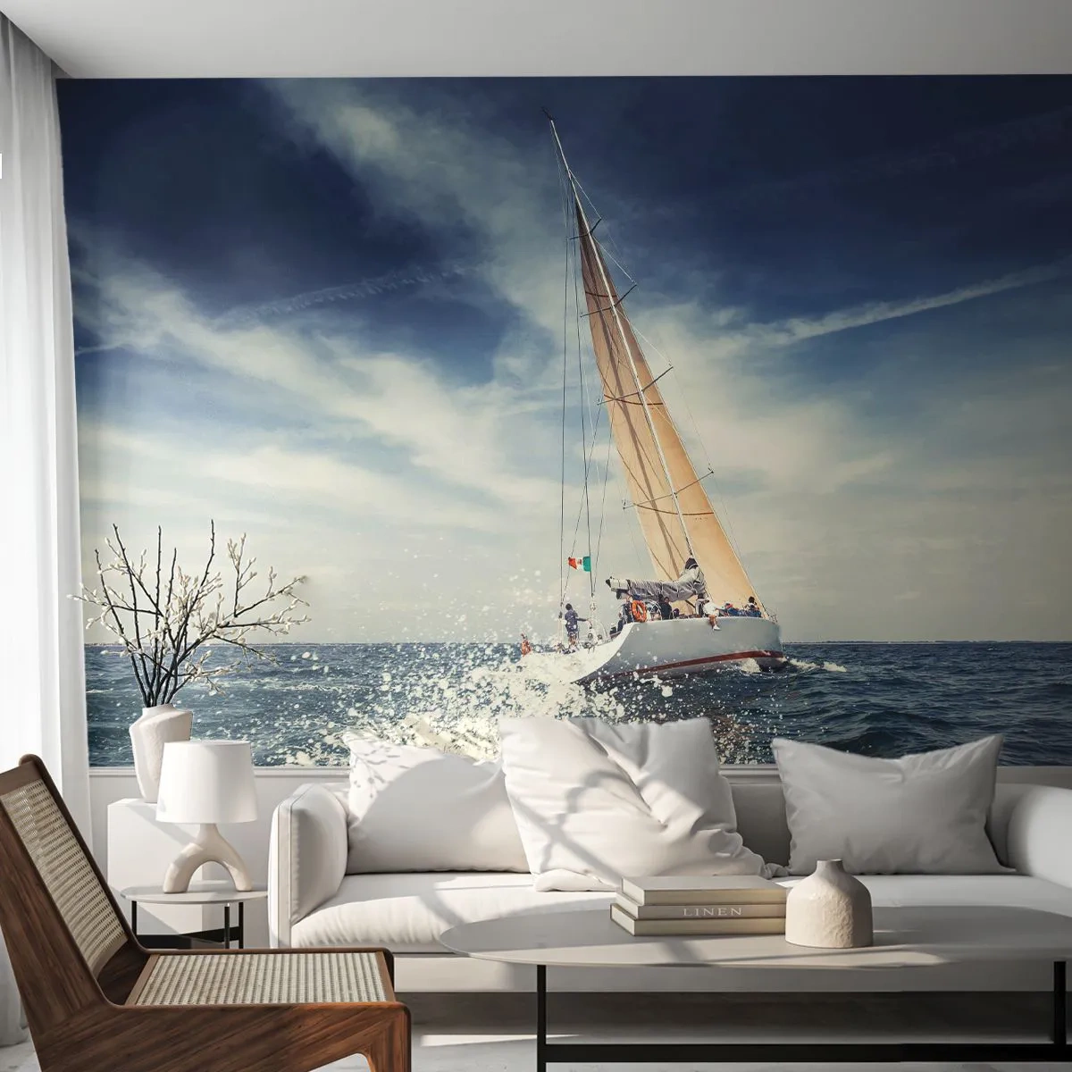 Fototapeta Premium Sand - Nás nedobehnú! - Plachetnica, oceán, Plachetnica - 100x70 cm