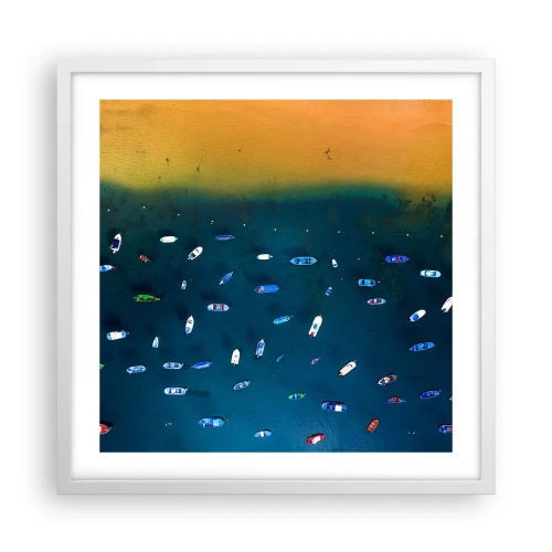 Plagát v bielom ráme - Prázdninová hra - 50x50 cm