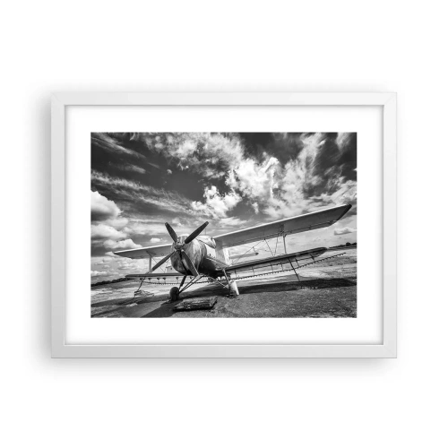 Plagát v bielom ráme - Nemôžem sa toho dočkať! - 40x30 cm
