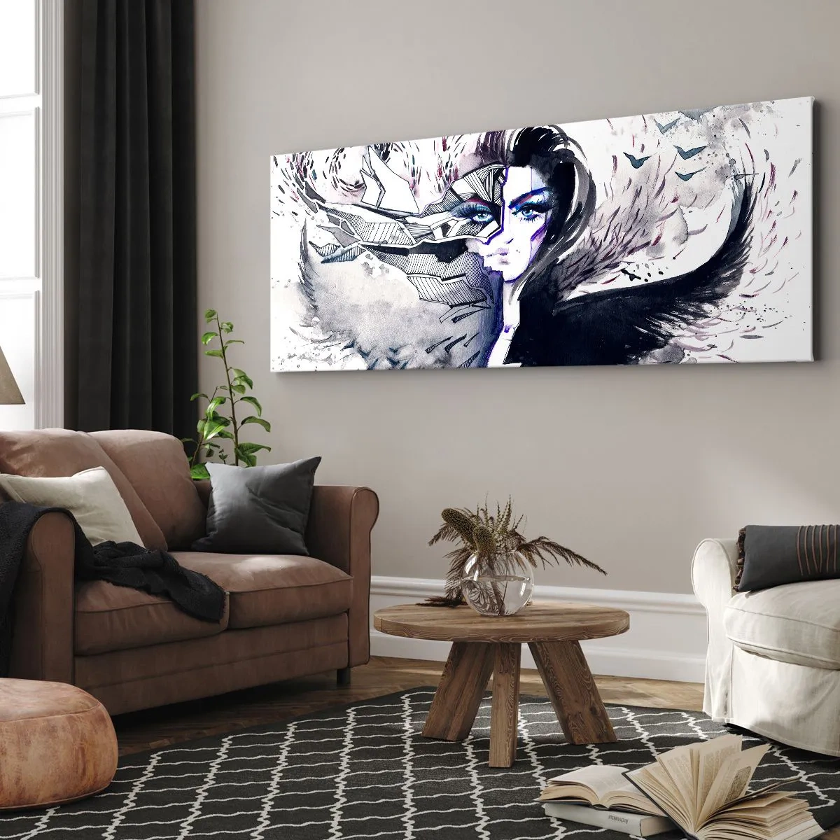 Obraz na plátne - Démonická a krásna - 120x50 cm