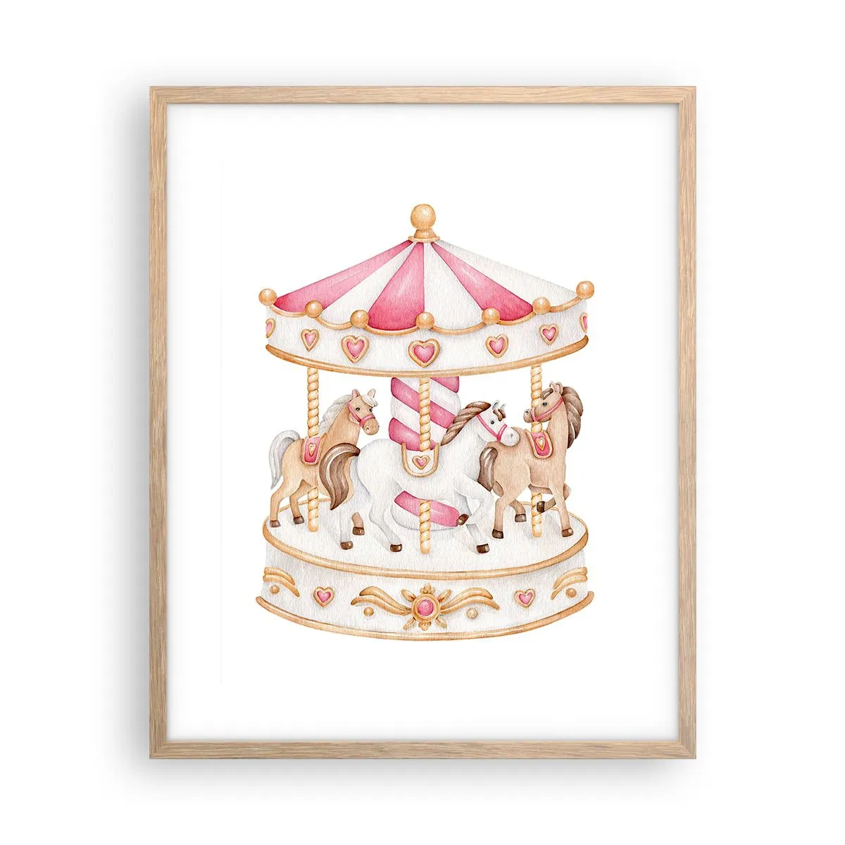 Plagát v ráme zo svetlého duba - Sladký svet detstva - 40x50 cm