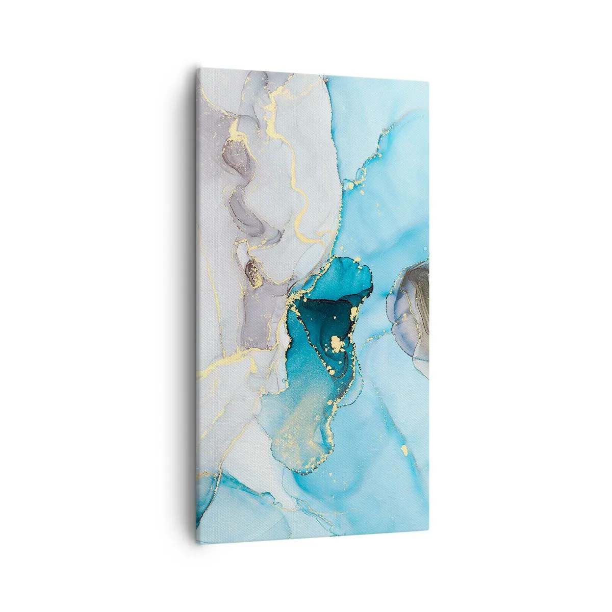 Obraz na plátne - Štúdia o stretnutí šedej a tyrkysovej - 55x100 cm