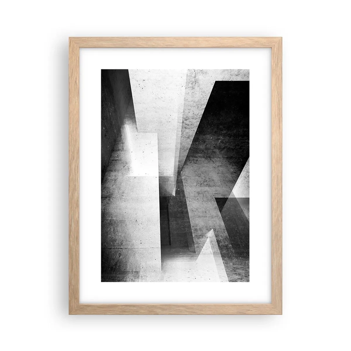 Plagát v ráme zo svetlého duba - Štruktúra priestoru - 30x40 cm
