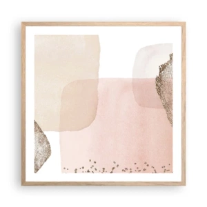 Plagát v ráme zo svetlého duba - Pohľad cez farby - 60x60 cm