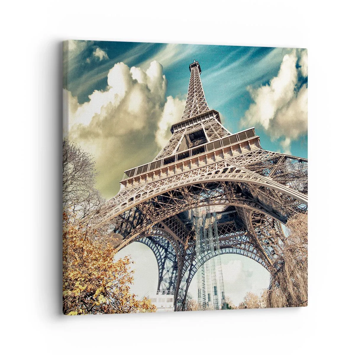 Obraz na plátne - A na jeseň v Paríži… - 30x30 cm