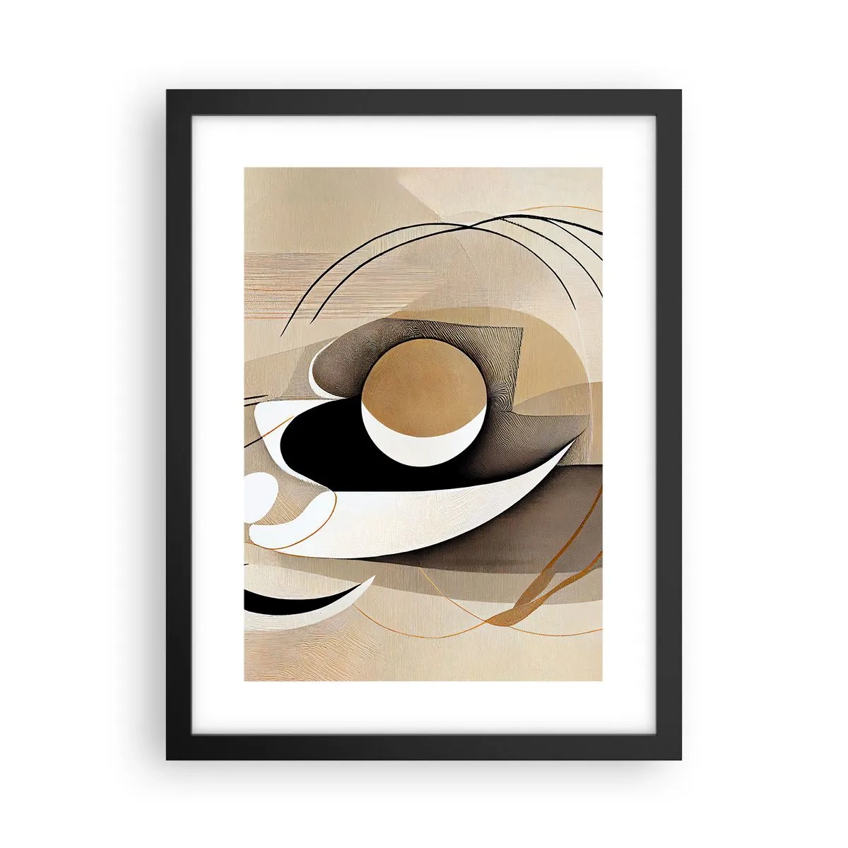 Plagát v čiernom ráme - Kompozícia: podstata vecí - 30x40 cm