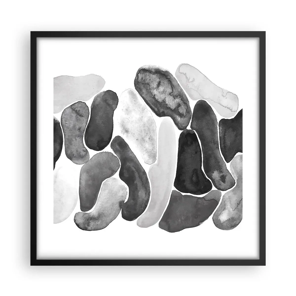 Plagát v čiernom ráme - Kamenistá abstrakcia - 50x50 cm