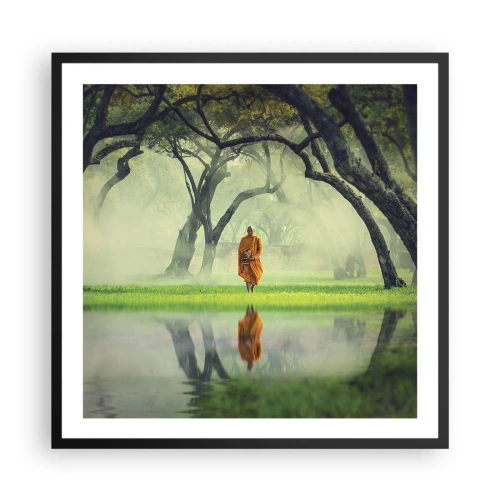 Plagát v čiernom ráme - Na ceste k osvieteniu - 60x60 cm