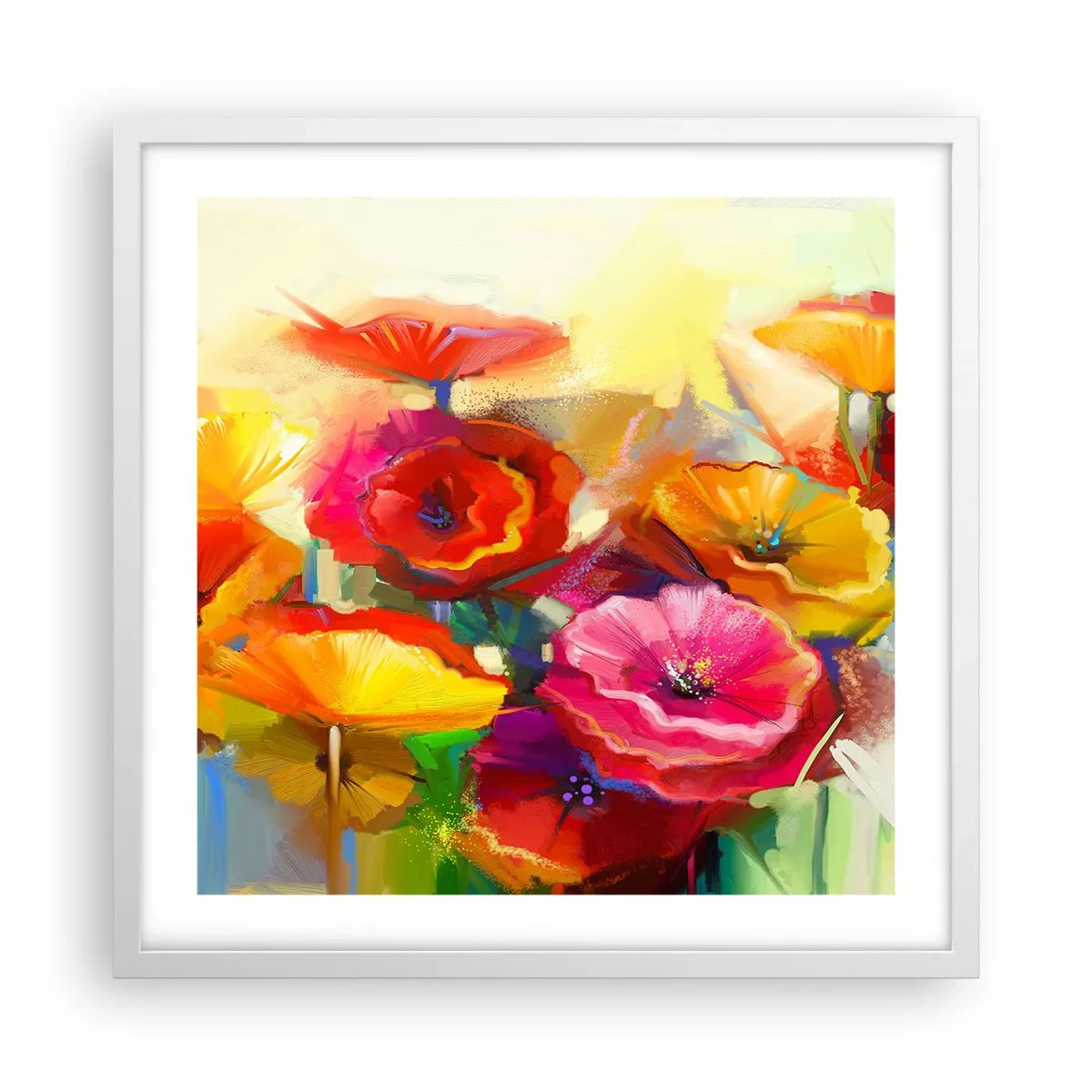 Plagát v bielom ráme - Nielen červené - 50x50 cm