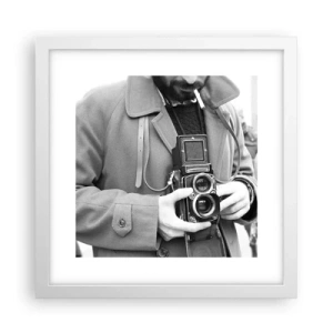 Plagát v bielom ráme - V retro štýle - 30x30 cm