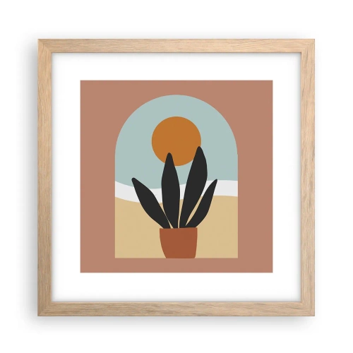 Plagát v ráme zo svetlého duba - Malé radosti - 30x30 cm