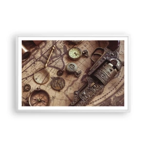 Plagát v bielom ráme - Dobrodružstvo volá - 91x61 cm