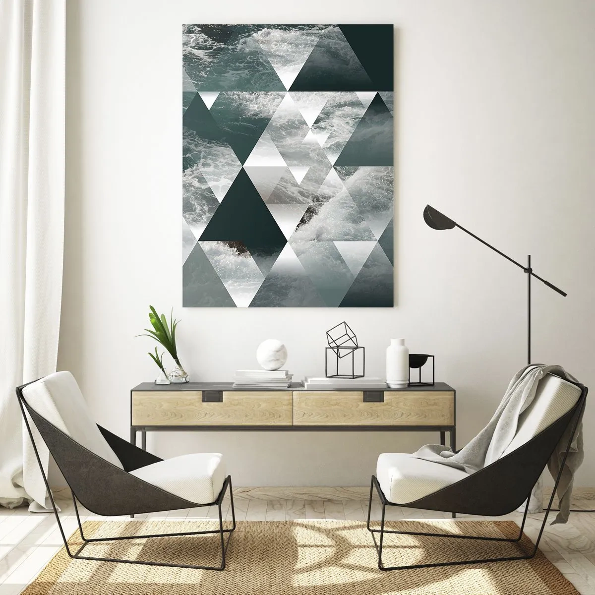 Obraz na skle - Krištáľová perspektíva - 50x70 cm