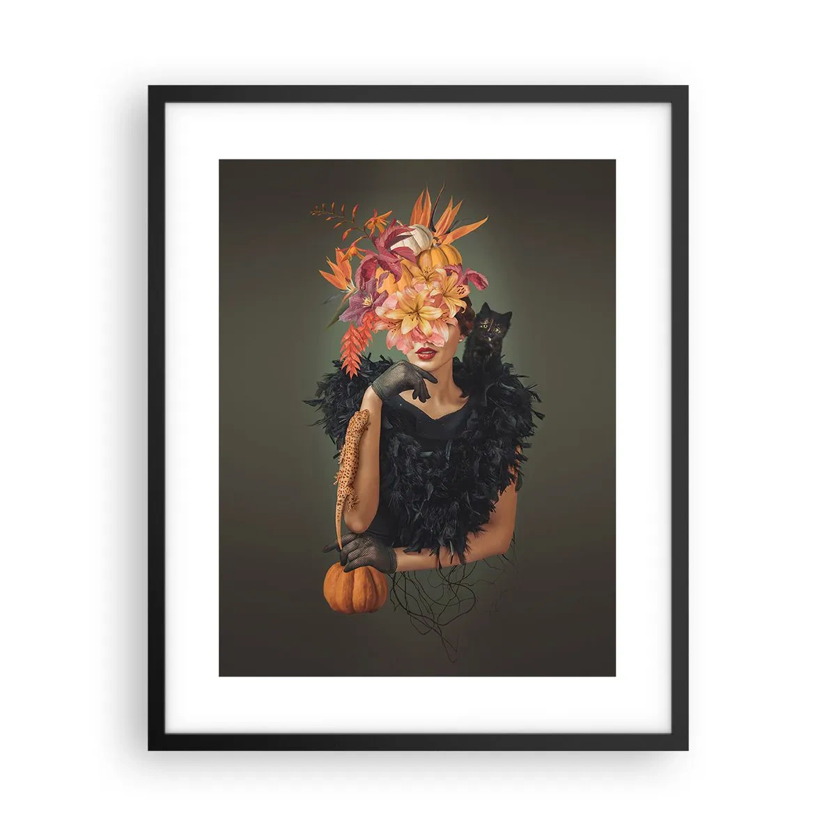 Plagát v čiernom ráme - Kúzlo čarodejnice - 40x50 cm