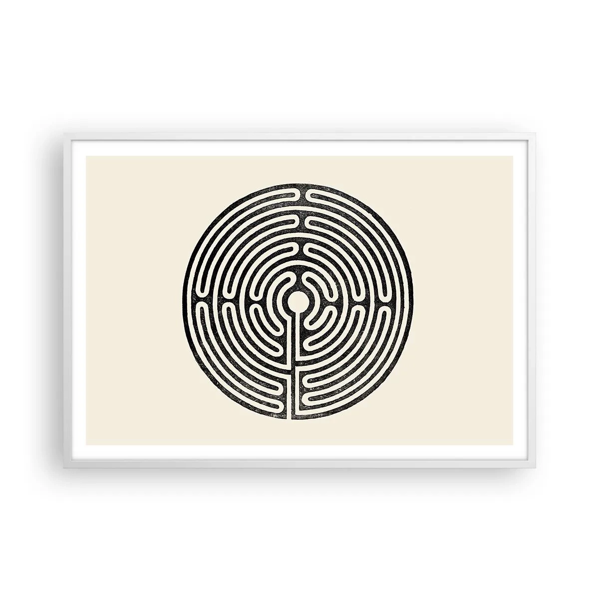 Plagát v bielom ráme - Tajomný poriadok - 100x70 cm