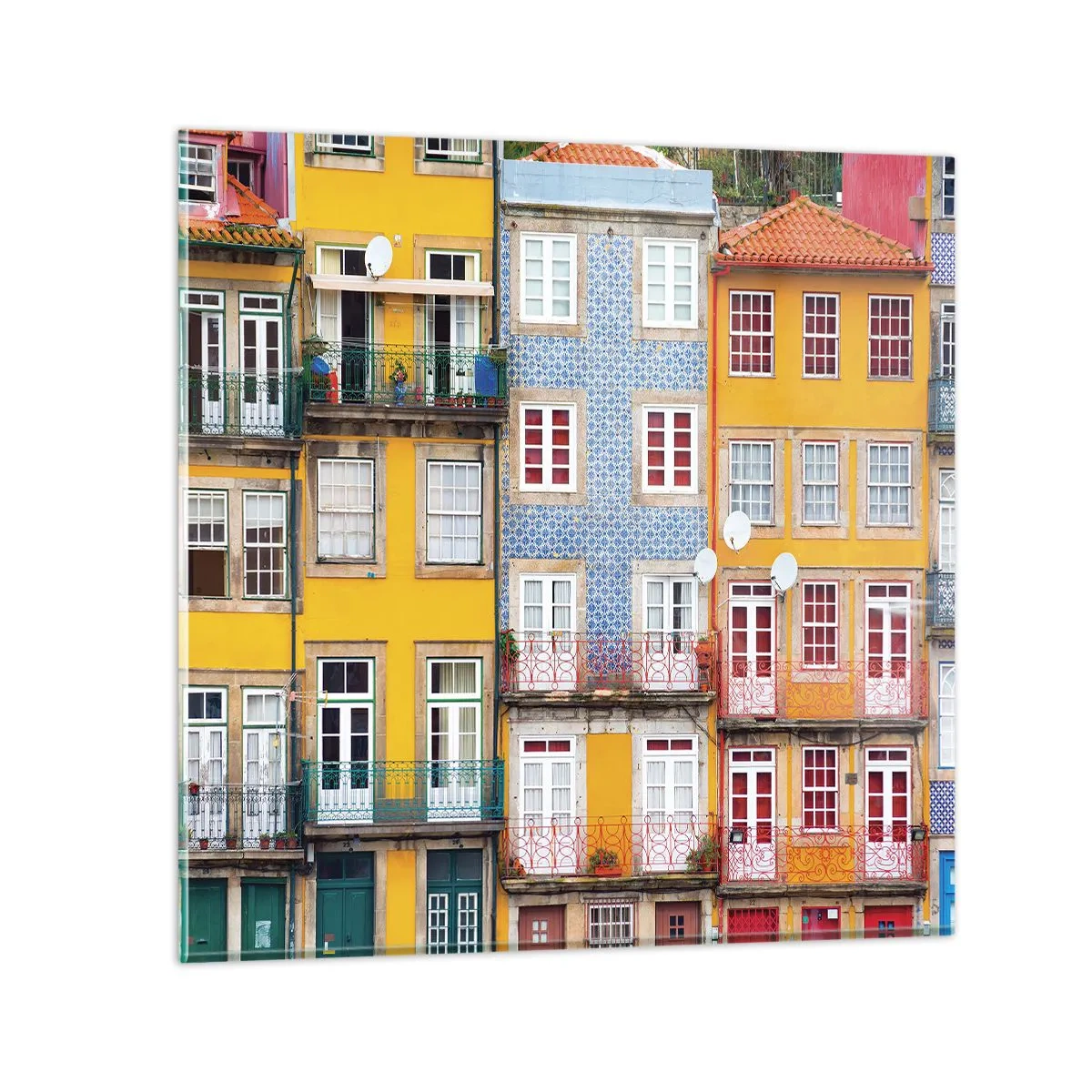 Obraz na skle - Farby starého mesta - 30x30 cm