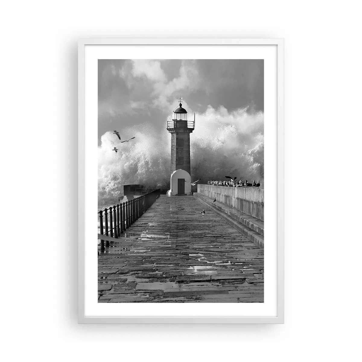 Plagát v bielom ráme - Nebojácna - 50x70 cm