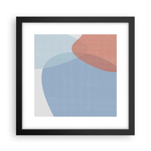 Plagát v čiernom ráme - Pastelové vzťahy - 30x30 cm