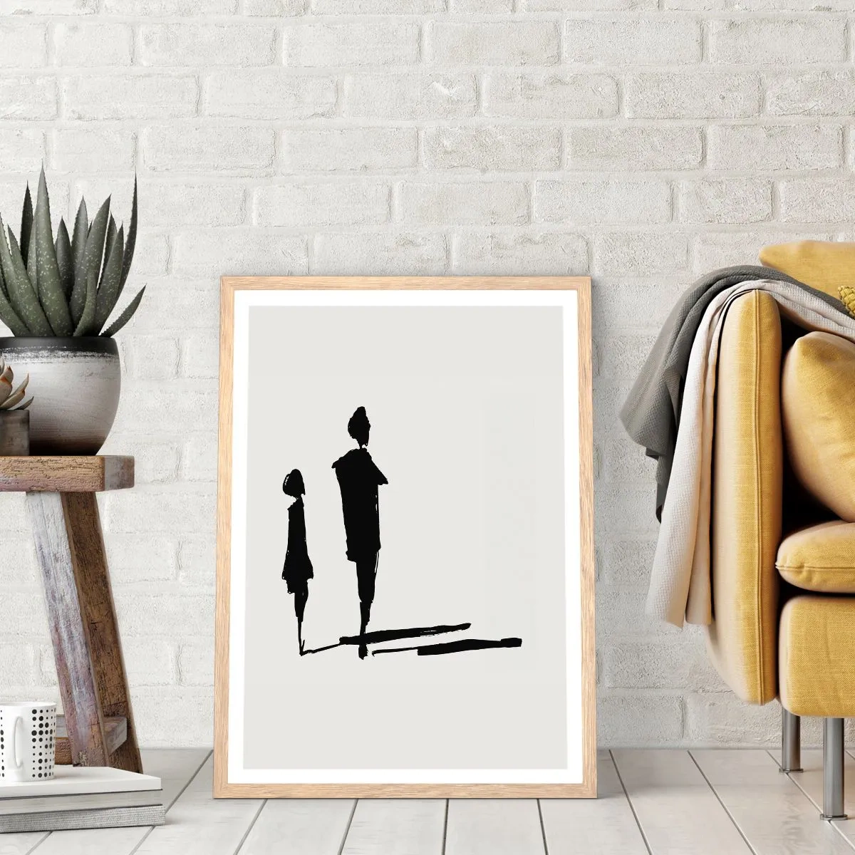 Plagát v ráme zo svetlého duba - Určite spolu? - 61x91 cm