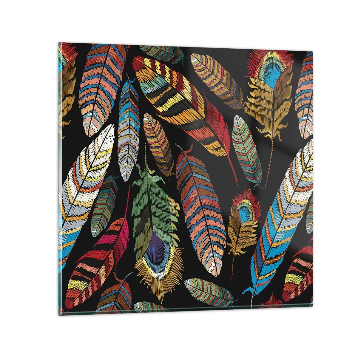 Obraz na skle - Vtáčí karneval - 50x50 cm