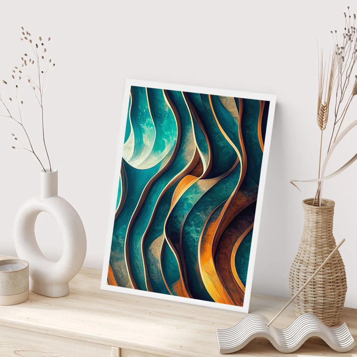 Plagát - Meandre modrej - 30x40 cm