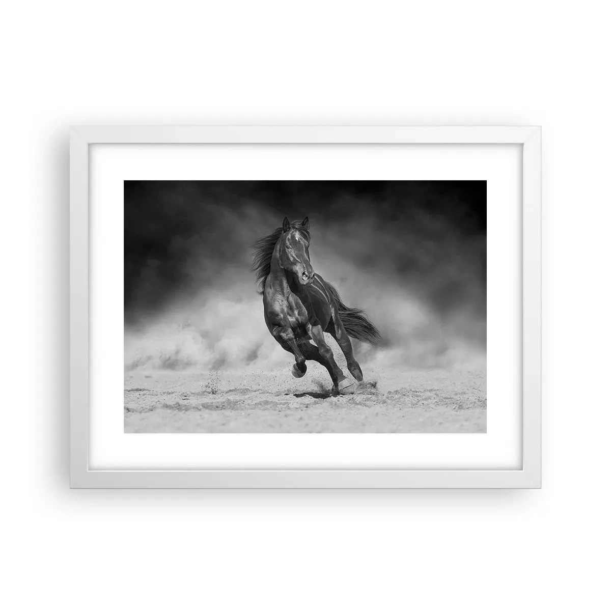 Plagát v bielom ráme - Hodné samotného emira - 40x30 cm