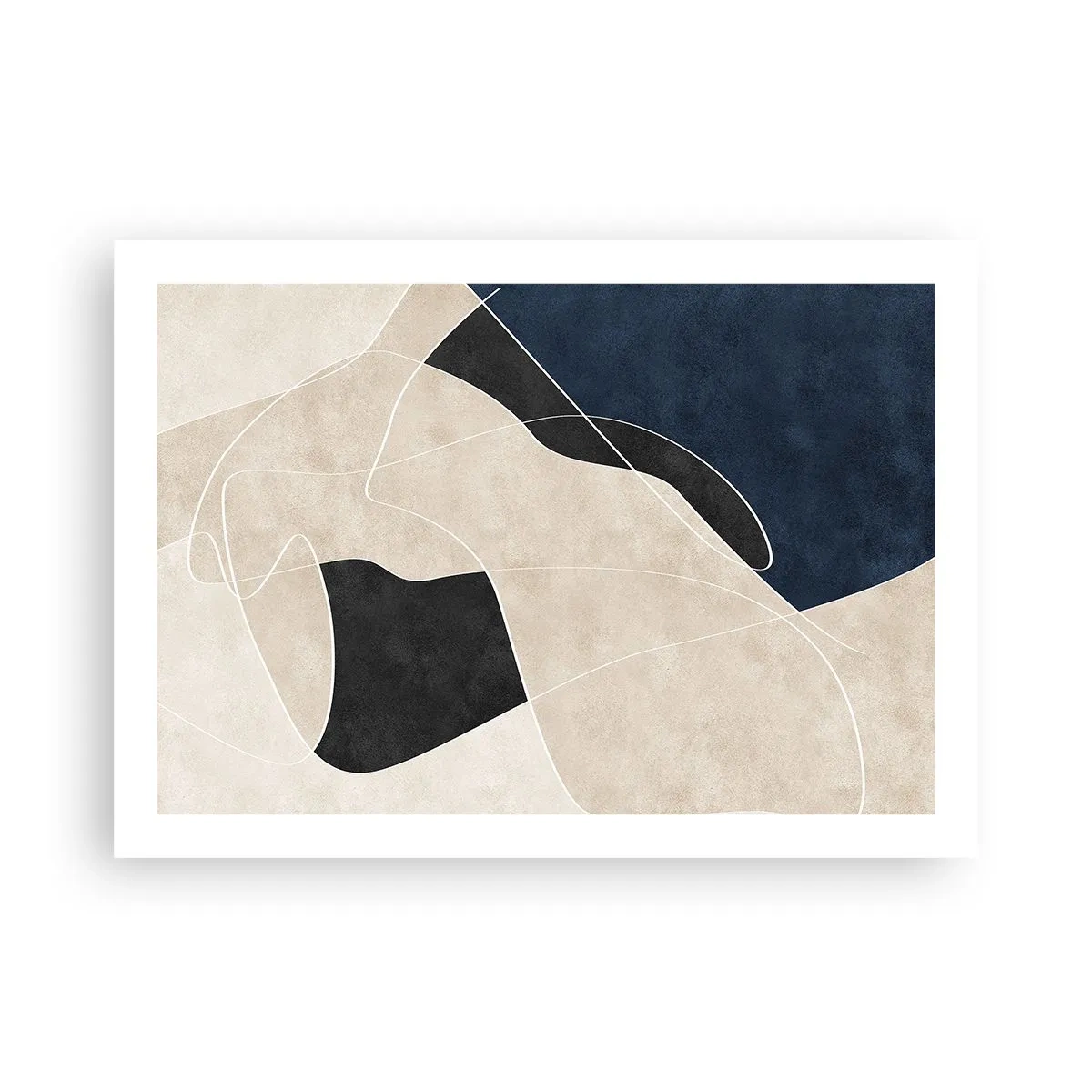 Plagát - Abstraktná kompozícia – kontrast farieb - 70x50 cm