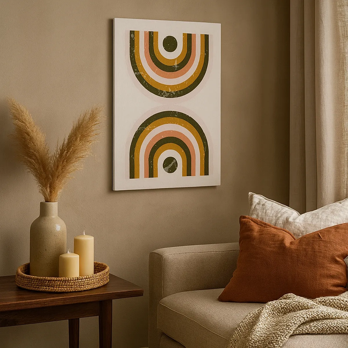 Obraz na plátne - Dvojitá abstrakcia - 50x70 cm