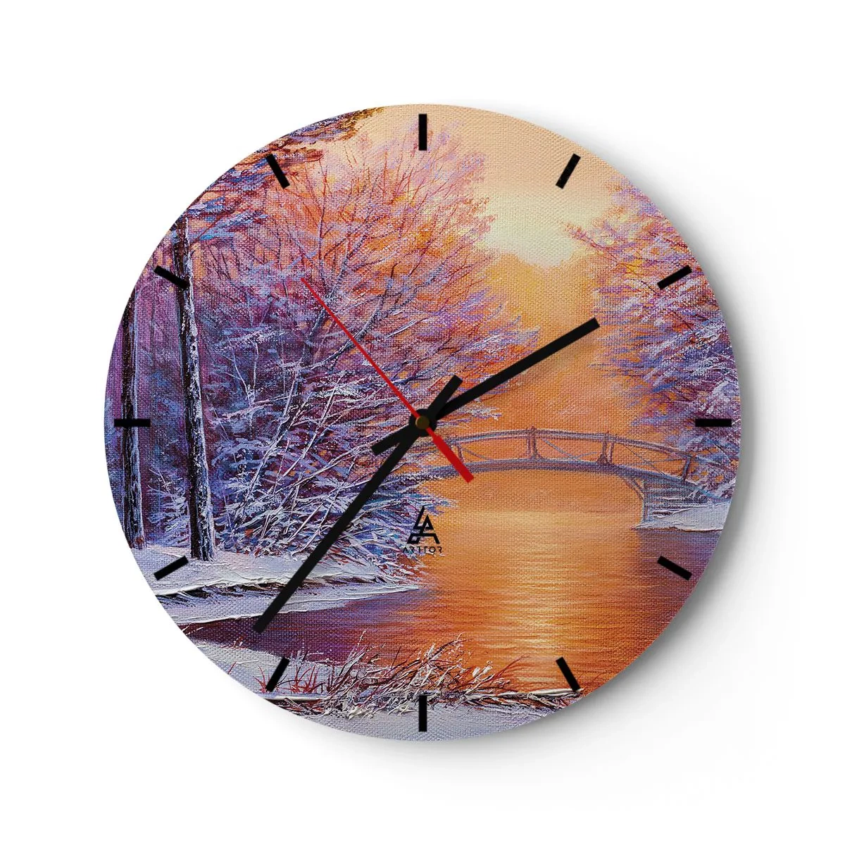 Nástenné hodiny - Stretneme sa tu - 40x40 cm