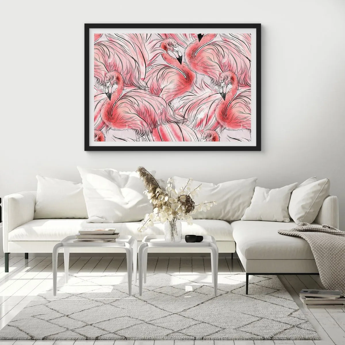 Plagát v čiernom ráme - Vtáči corps de ballet - 91x61 cm