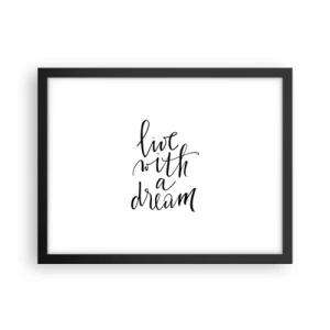 Plagát v čiernom ráme - Of course - 40x30 cm