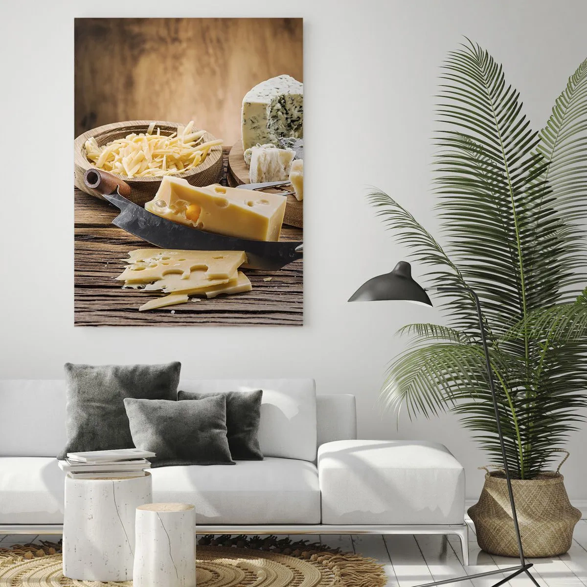 Obraz na skle - Usmej sa na syr - 50x70 cm