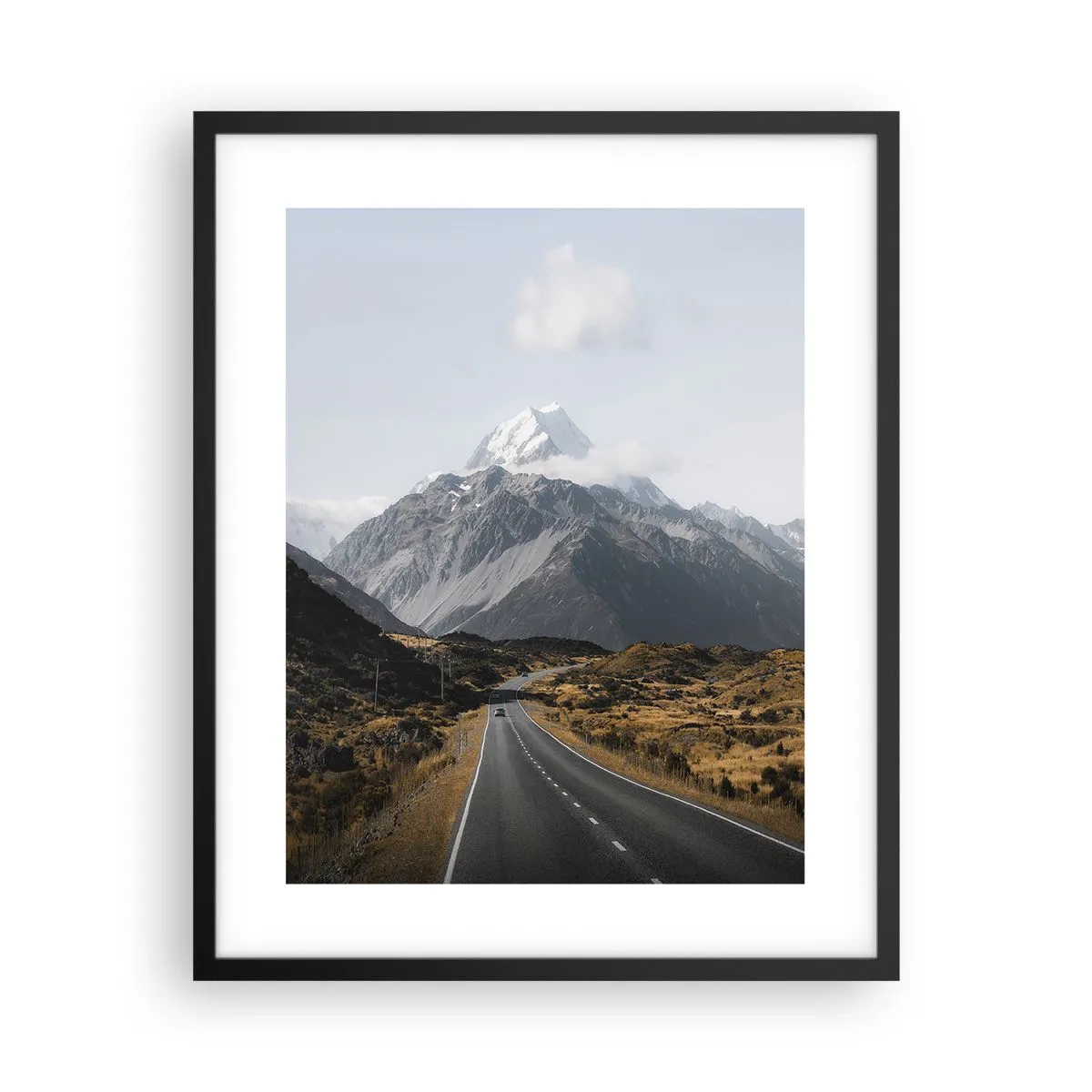 Plagát v čiernom ráme - Cesta do srdca hôr - 40x50 cm