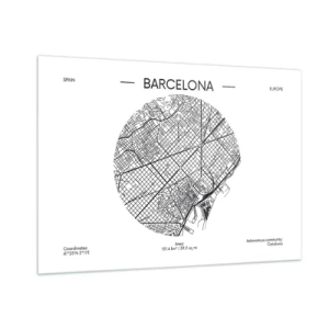 Obraz na skle - Anatómia Barcelony - 100x70 cm