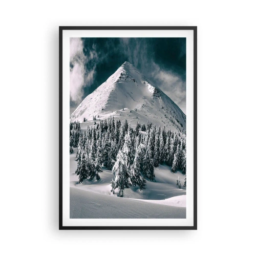 Plagát v čiernom ráme - Krajina snehu a ľadu - 61x91 cm