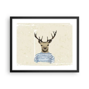 Plagát v čiernom ráme - Pretože mám rád pruhované košele! - 50x40 cm