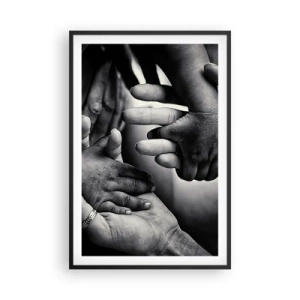 Plagát v čiernom ráme - Byť človekom - 61x91 cm