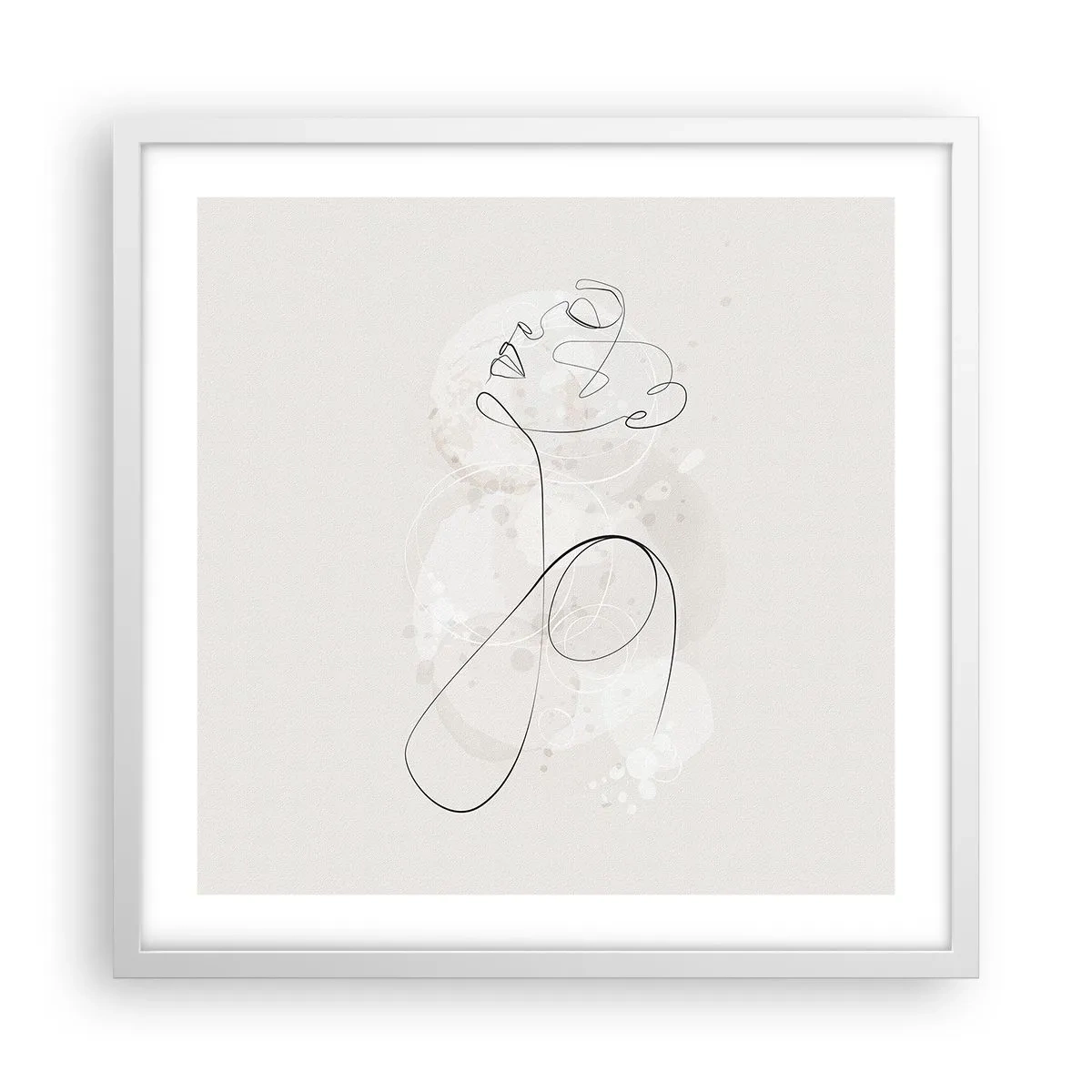 Plagát v bielom ráme - Špirála krásy - 50x50 cm