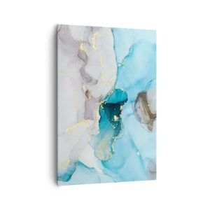Obraz na plátne - Štúdia o stretnutí šedej a tyrkysovej - 70x100 cm