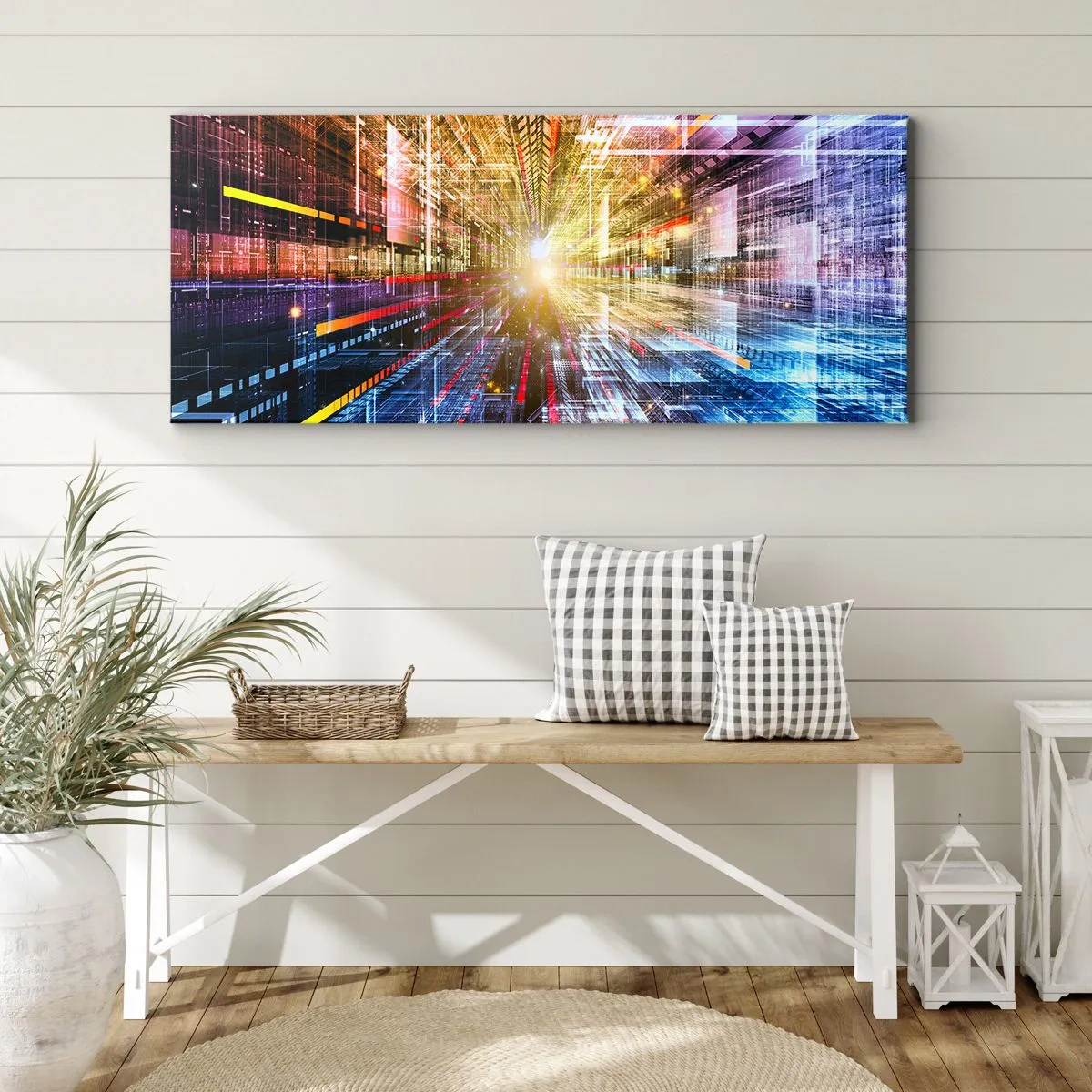 Obraz na plátne - Osvetlená chodba - 100x40 cm