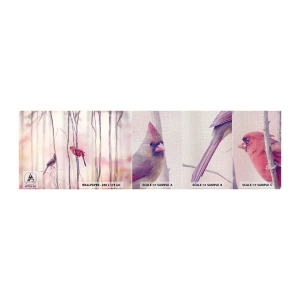 Vzorka fototapety Premium Canvas - Príbeh ružového lesa - Vták, Príroda, les - 100x30 cm