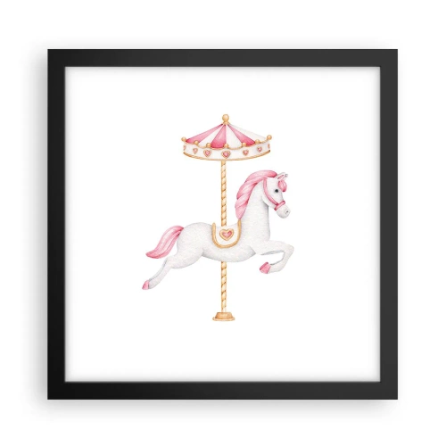 Plagát v čiernom ráme - Vyrazil z kopýtka - 30x30 cm