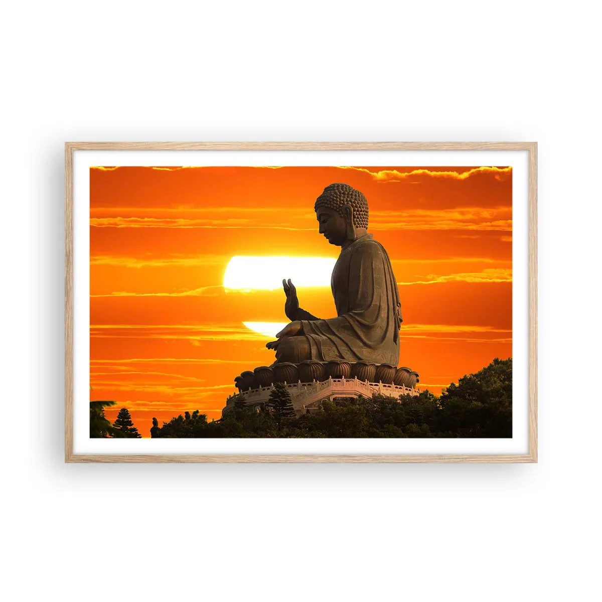 Plagát v ráme zo svetlého duba - Bez strachu zo sveta - 91x61 cm